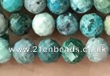 CCS882 15.5 inches 5.5mm faceted round natural chrysocolla beads