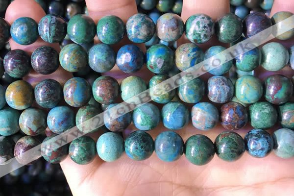 CCS895 15 inches 10mm round natural chrysocolla gemstone beads