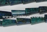 CCS90 15.5 inches 8*16mm trapezoid dyed chrysocolla gemstone beads