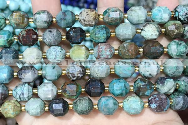 CCS911 15 inches 9*10mm faceted chrysocolla beads wholesale
