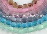 CCT04 10mm different color coin shape cats eye beads Wholesale