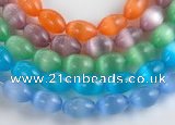 CCT06 10*14mm different color rice cats eye beads Wholesale