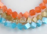 CCT09 8mm different color cube-shaped cats eye beads Wholesale