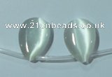 CCT1020 Top-drilled 13*18mm flat teardrop cats eye beads wholesale