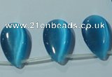 CCT1031 Top-drilled 14*22mm flat teardrop cats eye beads wholesale