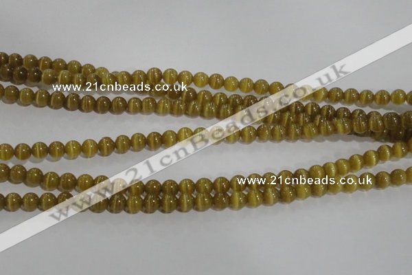 CCT1212 15 inches 4mm round cats eye beads wholesale