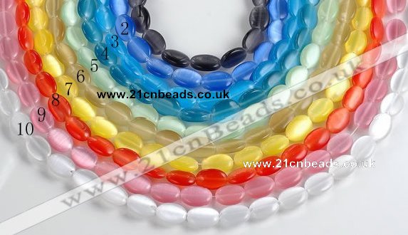 CCT13 10*15mm different color oval cats eye beads Wholesale