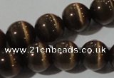 CCT1394 15 inches 7mm round cats eye beads wholesale