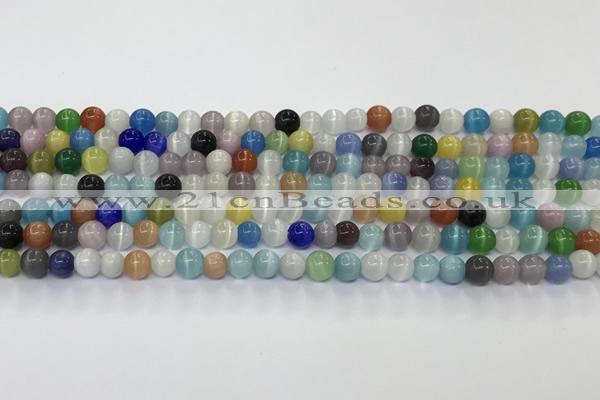 CCT1426 15 inches 4mm, 6mm round cats eye beads