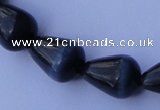 CCT23 14 inches 10*14mm teardrop black cats eye beads wholesale