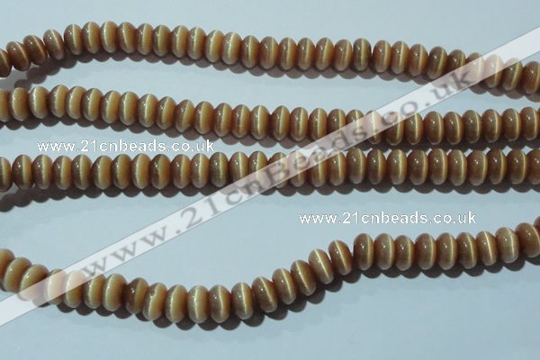 CCT280 15 inches 5*8mm rondelle cats eye beads wholesale