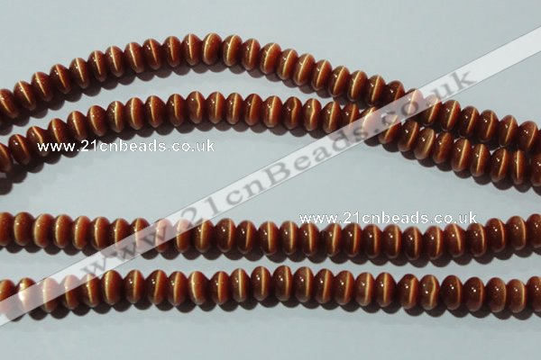 CCT282 15 inches 5*8mm rondelle cats eye beads wholesale