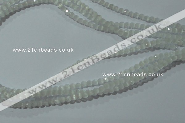 CCT301 15 inches 4mm faceted round cats eye beads wholesale