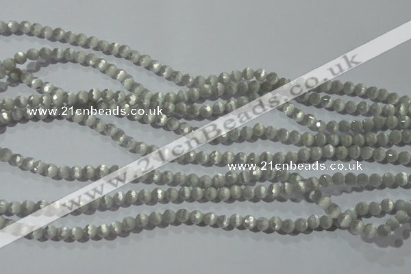 CCT302 15 inches 4mm faceted round cats eye beads wholesale