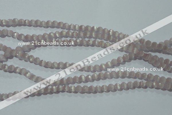 CCT303 15 inches 4mm faceted round cats eye beads wholesale