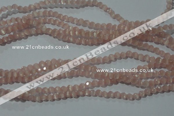 CCT304 15 inches 4mm faceted round cats eye beads wholesale