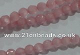 CCT305 15 inches 4mm faceted round cats eye beads wholesale