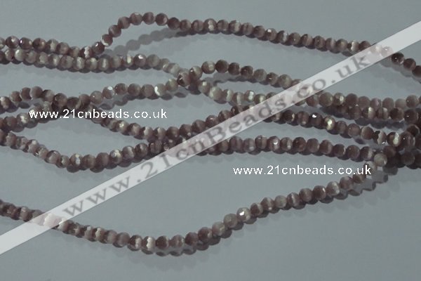 CCT312 15 inches 4mm faceted round cats eye beads wholesale