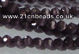 CCT313 15 inches 4mm faceted round cats eye beads wholesale