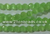 CCT315 15 inches 4mm faceted round cats eye beads wholesale