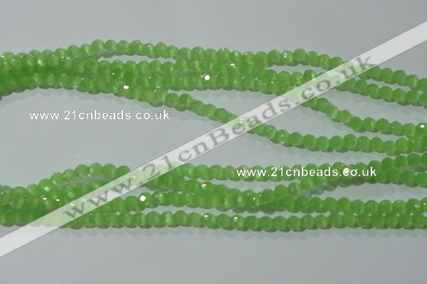 CCT315 15 inches 4mm faceted round cats eye beads wholesale