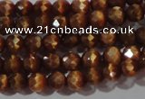 CCT319 15 inches 4mm faceted round cats eye beads wholesale