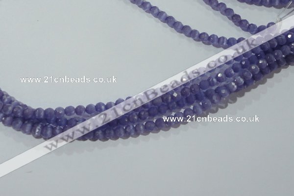 CCT322 15 inches 4mm faceted round cats eye beads wholesale