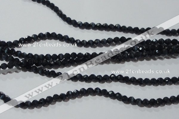 CCT329 15 inches 4mm faceted round cats eye beads wholesale