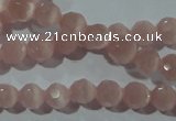 CCT342 15 inches 5mm faceted round cats eye beads wholesale