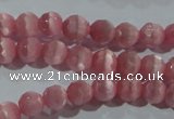 CCT343 15 inches 5mm faceted round cats eye beads wholesale