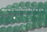 CCT345 15 inches 5mm faceted round cats eye beads wholesale