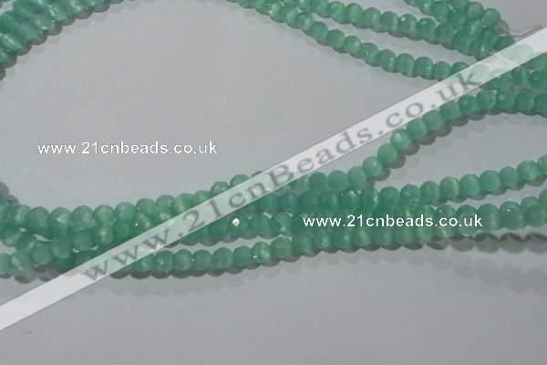 CCT345 15 inches 5mm faceted round cats eye beads wholesale