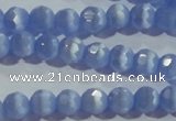 CCT346 15 inches 5mm faceted round cats eye beads wholesale