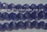 CCT347 15 inches 5mm faceted round cats eye beads wholesale