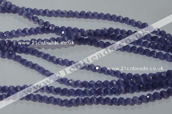 CCT347 15 inches 5mm faceted round cats eye beads wholesale