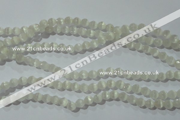 CCT351 15 inches 6mm faceted round cats eye beads wholesale