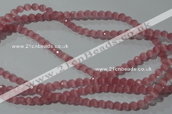 CCT353 15 inches 6mm faceted round cats eye beads wholesale