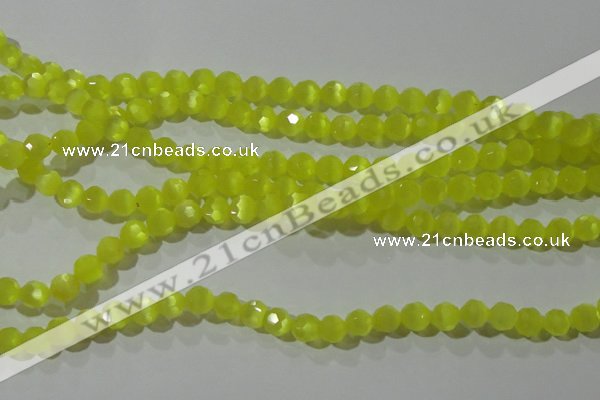 CCT356 15 inches 6mm faceted round cats eye beads wholesale