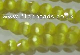 CCT357 15 inches 6mm faceted round cats eye beads wholesale