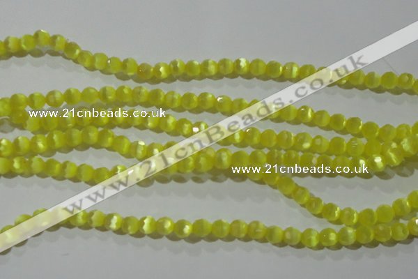 CCT357 15 inches 6mm faceted round cats eye beads wholesale