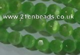 CCT360 15 inches 6mm faceted round cats eye beads wholesale