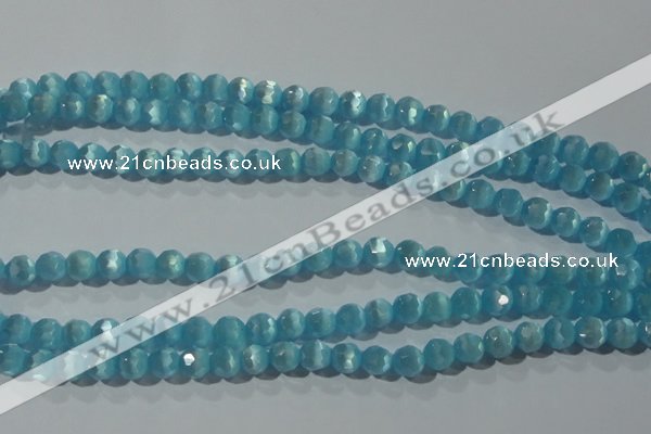 CCT361 15 inches 6mm faceted round cats eye beads wholesale