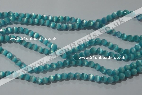 CCT362 15 inches 6mm faceted round cats eye beads wholesale