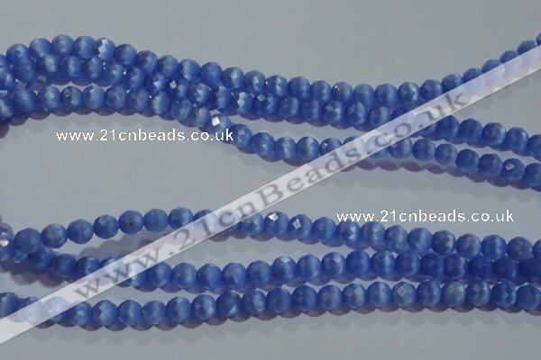 CCT363 15 inches 6mm faceted round cats eye beads wholesale