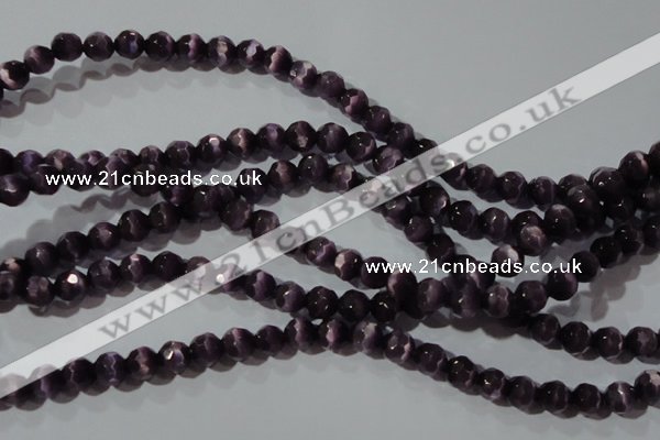 CCT367 15 inches 6mm faceted round cats eye beads wholesale