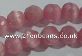 CCT372 15 inches 8mm faceted round cats eye beads wholesale