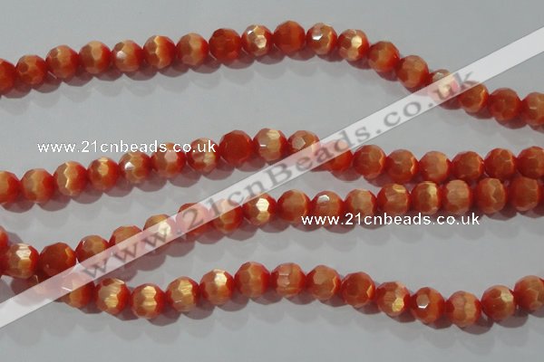 CCT373 15 inches 8mm faceted round cats eye beads wholesale