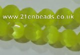 CCT375 15 inches 8mm faceted round cats eye beads wholesale