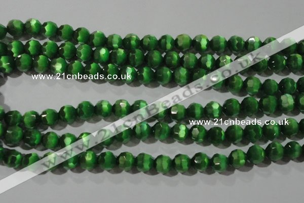 CCT380 15 inches 8mm faceted round cats eye beads wholesale