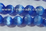 CCT383 15 inches 8mm faceted round cats eye beads wholesale